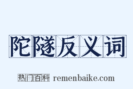 陀隧反义词是什么意思的图片